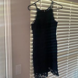 Small black beautifully designed knit dress
